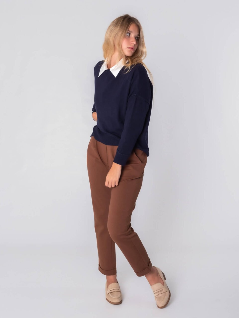 MAGLIA Girocollo rigato a manica larga casual ONEWORLD HYBRID