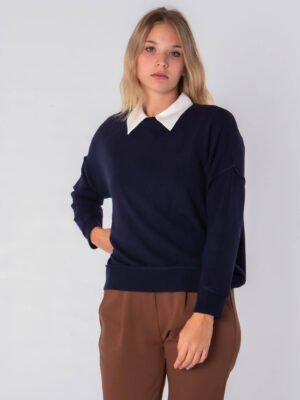 MAGLIA Girocollo rigato a manica larga casual