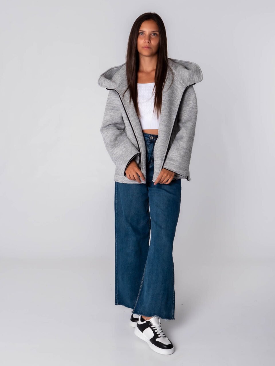 CAPPOTTO cappuccio tasche nascoste e cerniera alta ONEWORLD HYBRID
