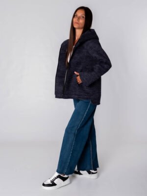 CAPPOTTO cappuccio tasche nascoste e cerniera alta