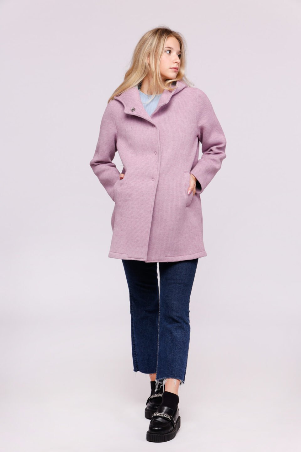CAPPOTTO felpato lungo con tasche verticali ONEWORLD HYBRID