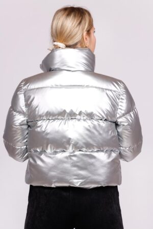 CAPPOTTO corto lucido con cerniera
