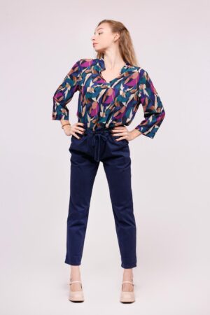 PANTALONE casual con cordino in vita e risvolti ONEWORLD HYBRID