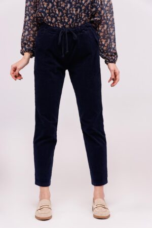 PANTALONE velluto 1000righe con cordino in vita