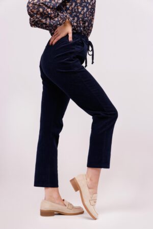 PANTALONE velluto 1000righe con cordino in vita