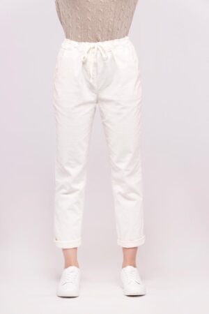 PANTALONE velluto 1000righe con cordino in vita