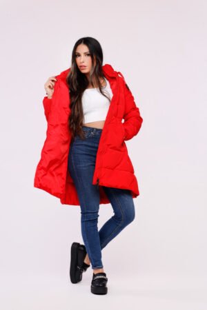 CAPPOTTO piumino lungo con cordino sul cappuccio ONEWORLD HYBRID