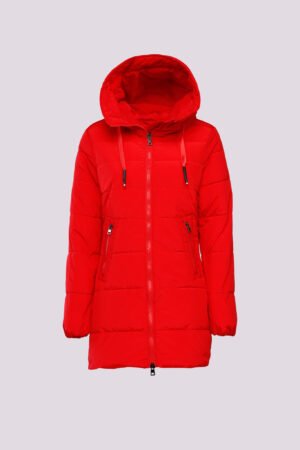 CAPPOTTO piumino lungo con cordino sul cappuccio