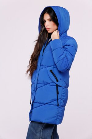 CAPPOTTO piumino lungo con corde sulle tasche