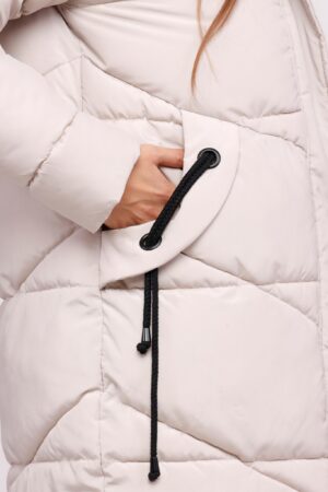 CAPPOTTO piumino lungo con corde sulle tasche