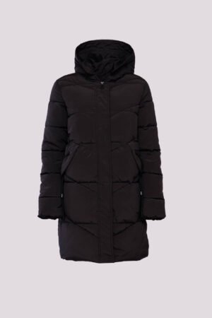 CAPPOTTO piumino lungo con corde sulle tasche