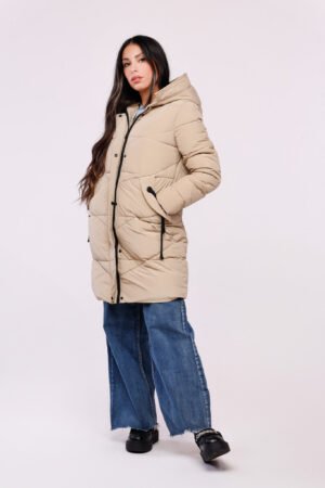 CAPPOTTO piumino lungo con corde sulle tasche ONEWORLD HYBRID