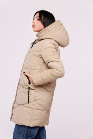 CAPPOTTO piumino lungo con corde sulle tasche