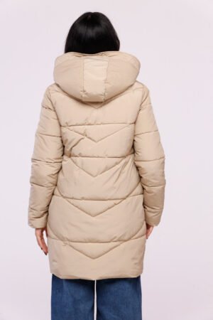 CAPPOTTO piumino lungo con corde sulle tasche