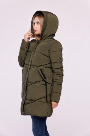 CAPPOTTO piumino lungo con corde sulle tasche