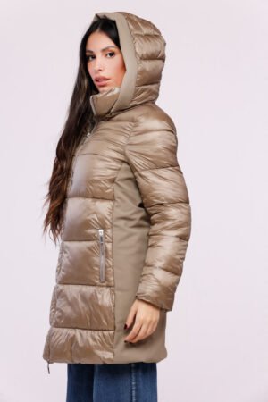 CAPPOTTO piumino lungo doppio tessuto