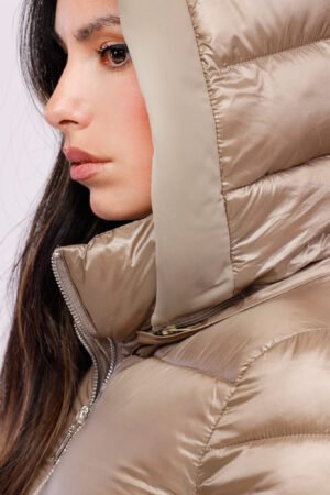 CAPPOTTO piumino lungo doppio tessuto