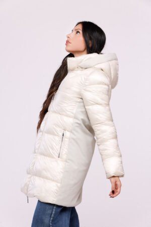 CAPPOTTO piumino lungo doppio tessuto