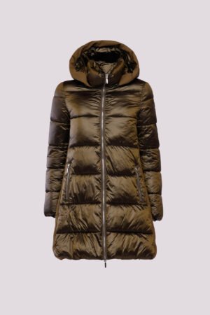 CAPPOTTO piumino lungo doppio tessuto