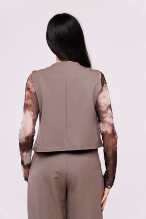 GILET elegante con chiusura diagonale a un bottone