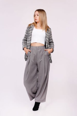 PANTALONE elegante a palazzo con pieghe e cuciture esterne ONEWORLD HYBRID
