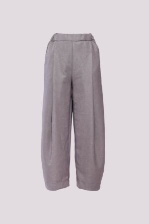 PANTALONE elegante a palazzo con pieghe e cuciture esterne