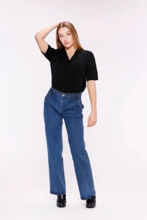 PANTALONI a zampetta con tasche laterali e bottone di chiusura ONEWORLD HYBRID