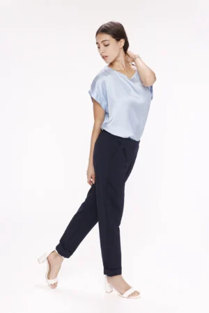 PANTALONE con risvolti alle caviglie tasche laterali ed elastico in vita ONEWORLD HYBRID