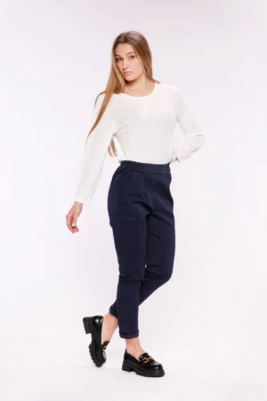 PANTALONE casual con risvolti alle caviglie ed elastico in vita ONEWORLD HYBRID