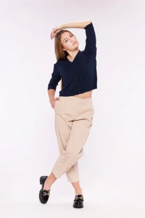 CARDIGAN con parte superiore traforata maniche a tre quarti e scollo a V ONEWORLD HYBRID