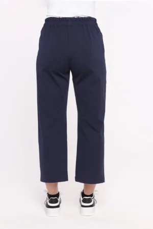 PANTALONI a palazzo con elastico in vita e bottoncini laterali