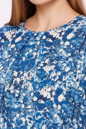 BLUSA Girocollo con risvolto e maniche a tre quarti