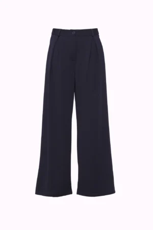 PANTALONE A palazzo con chiusura a un bottone e taschini
