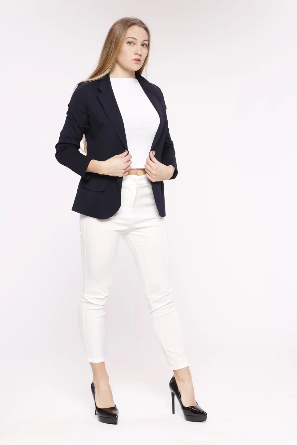 GIACCA Blazer di tendenza monopetto con collo reverse ONEWORLD HYBRID