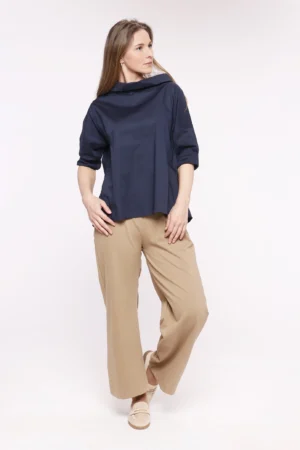 BLUSA Comfort con scollo a barca risvoltato e manica a tre quarti ONEWORLD HYBRID
