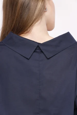 BLUSA Comfort con scollo a barca risvoltato e manica a tre quarti