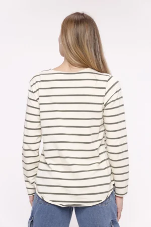 MAGLIA Con scollo a barchetta, a tinta unita e con fondo arrotondato