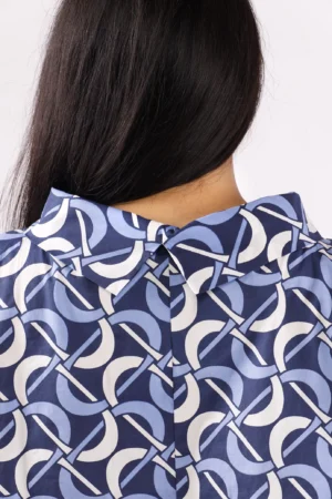 BLUSA Elegante fantasia catene con scollo a barchetta e manica a tre quarti