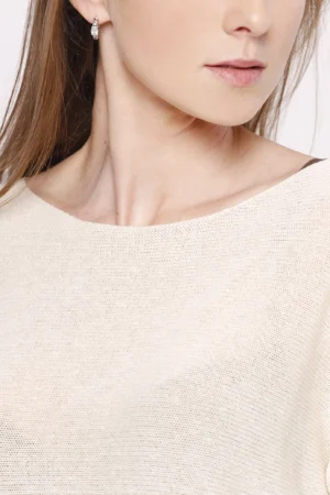 MAGLIA a manica lunga con cuciture esterne e scollo a barchetta