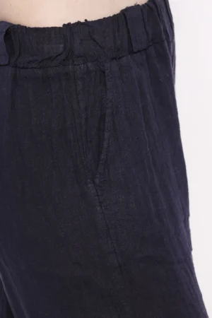 PANTALONE a palazzo in fresco lino con chiusura a elastico