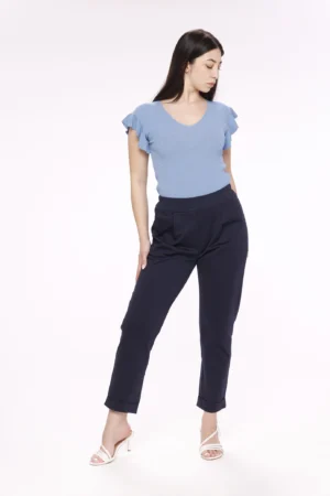 PANTALONE classico con risvolti alle caviglie e pieghe sul davanti