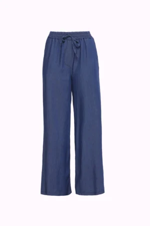 PANTALONE a gamba larga con elastco di chiusura e taschini laterali