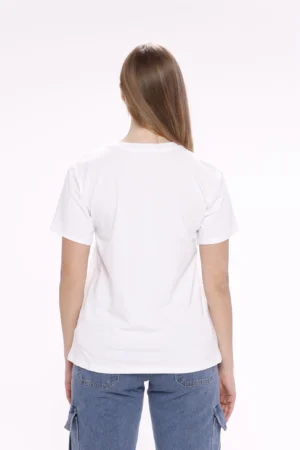 T-SHIRT casual con stampa fantasia a maniche corte