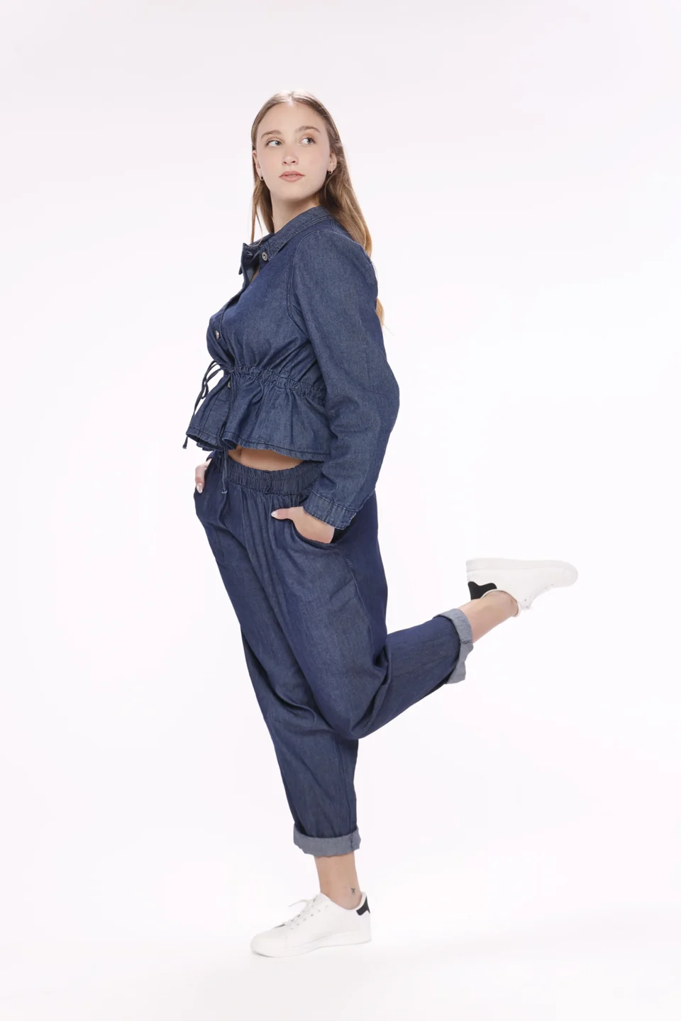 PANTALONE denim in fresco cotone a sigaretta ONEWORLD HYBRID