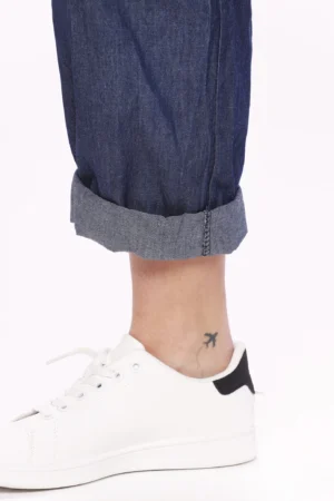 PANTALONE denim in fresco cotone a sigaretta