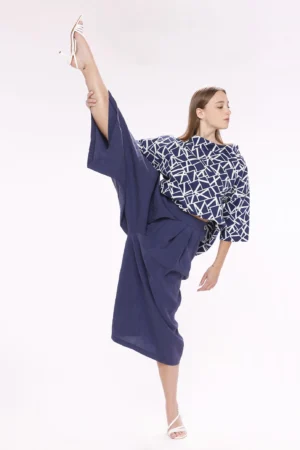 PANTALONE leggero a palazzo con pieghe asimmetriche ONEWORLD HYBRID