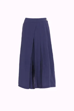 PANTALONE leggero a palazzo con pieghe asimmetriche