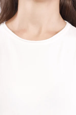 MAGLIA casual con doppia cucitura al girocollo e orli a costine