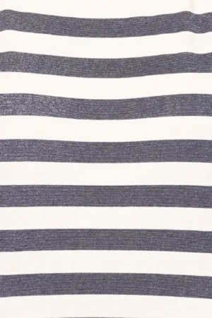 MAGLIA girocollo a  manica corta e righe dii tendenza
