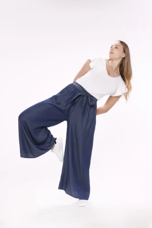 PANTALONE comodo a palazzo con elastico e nastro in vita ONEWORLD HYBRID